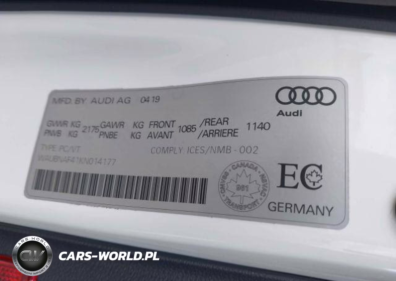 2019 Audi A4 Allroad 45 Progressiv VIN:WAUBNAF41KN014177 - 10
