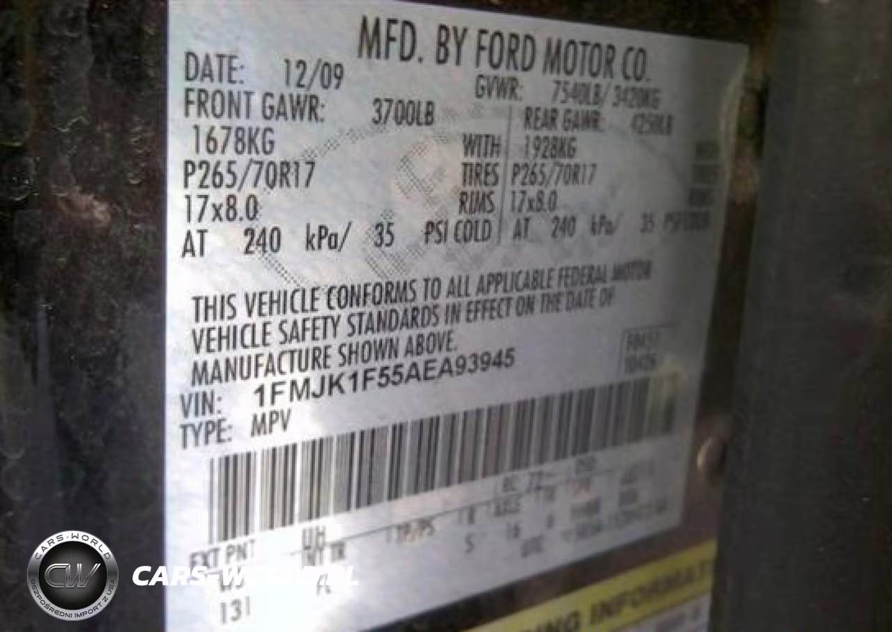 2010 Ford Expedition El Ssv-Xlt VIN:2C4RDGBGXHR876753 - 9