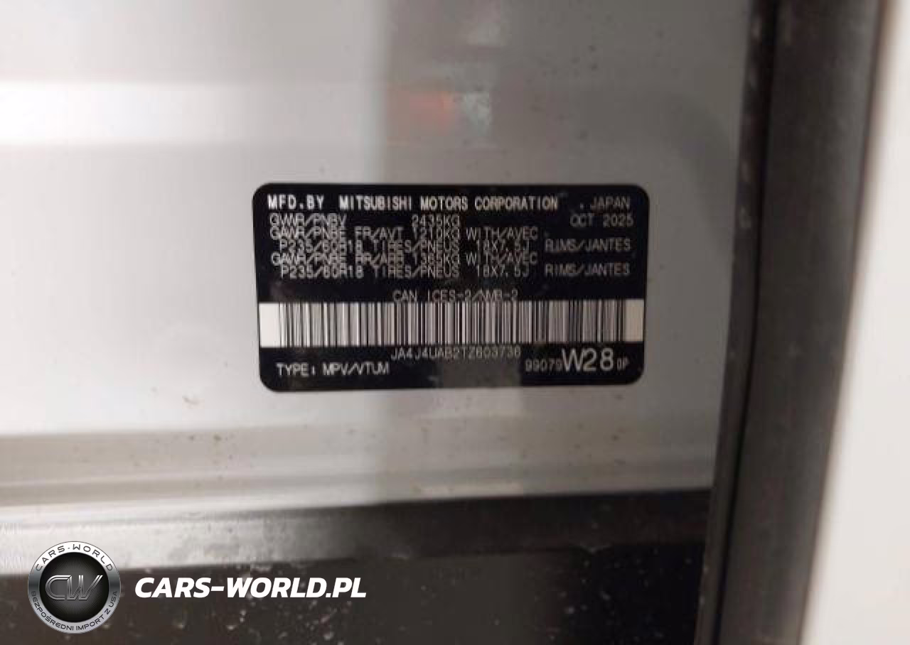 2026 Mitsubishi Outlander Es VIN:JA4J4UAB2TZ603736 - 10