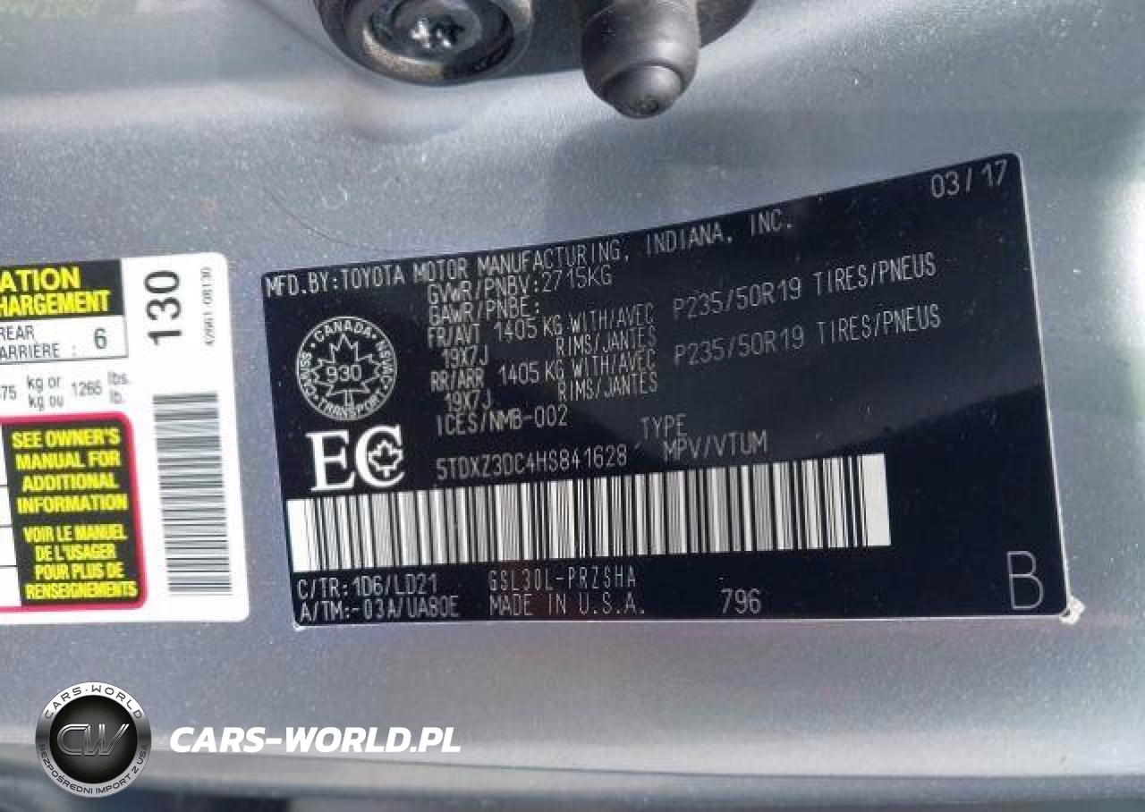 2017 Toyota Sienna VIN:5TDXZ3DC4HS841628 - 10