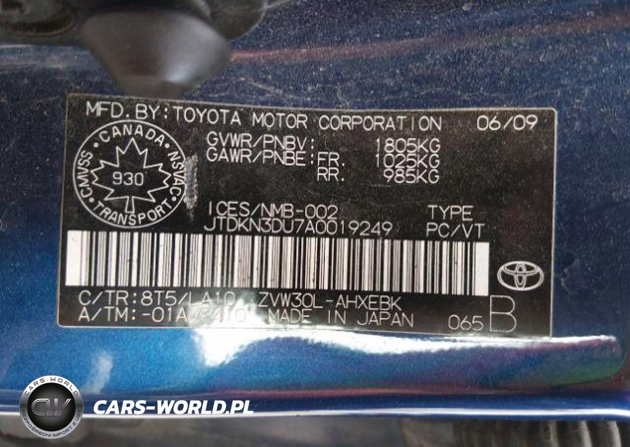 2010 Toyota Prius VIN:JTDKN3DU7A0019249 - 10