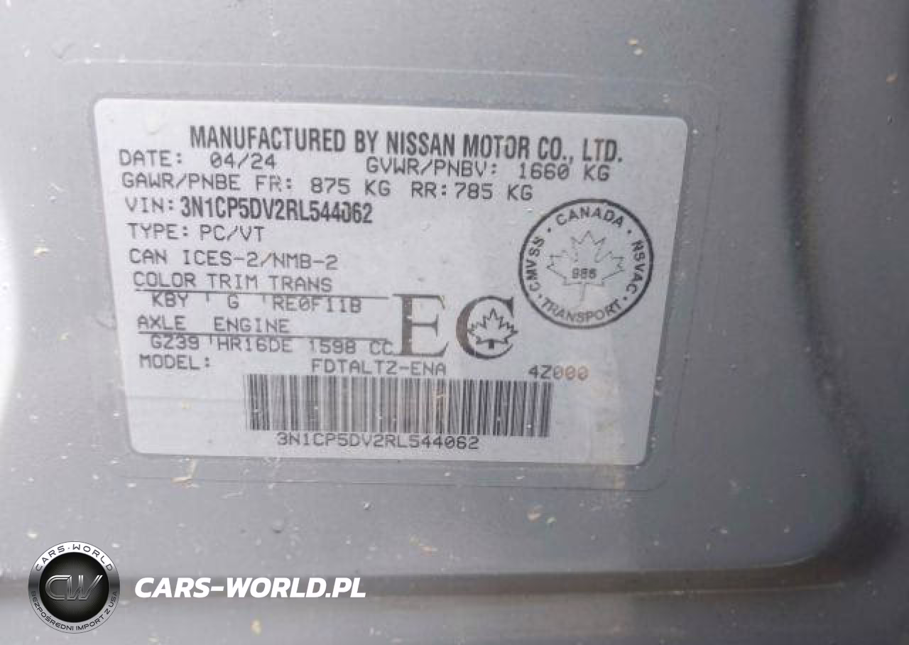 2024 Nissan Kicks Sr VIN:3N1CP5DV2RL544062 - 10
