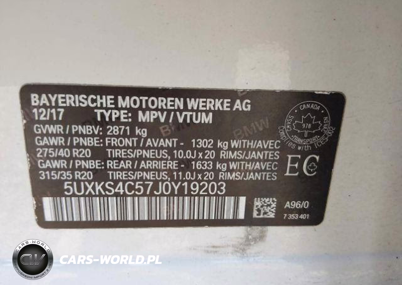 2018 BMW X5 xDrive35D VIN:5UXKS4C57J0Y19203 - 10
