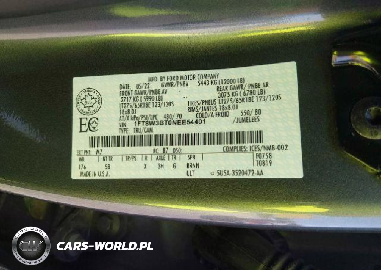 2022 Ford F350 Super Duty VIN:1FT8W3BT0NEE54401 - 9