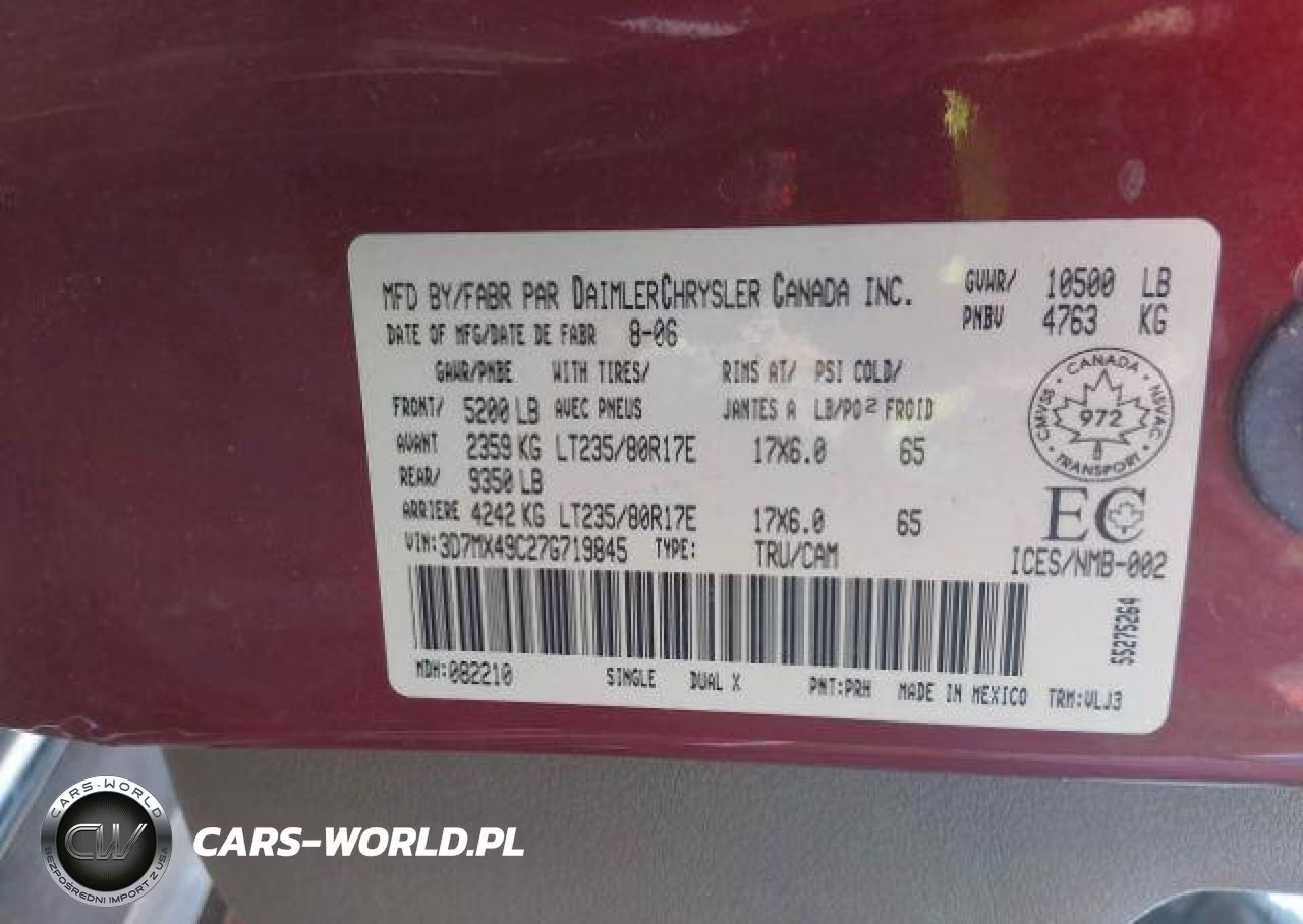 2007 Dodge Ram 3500 Laramie VIN:3D7MX49C27G719845 - 9