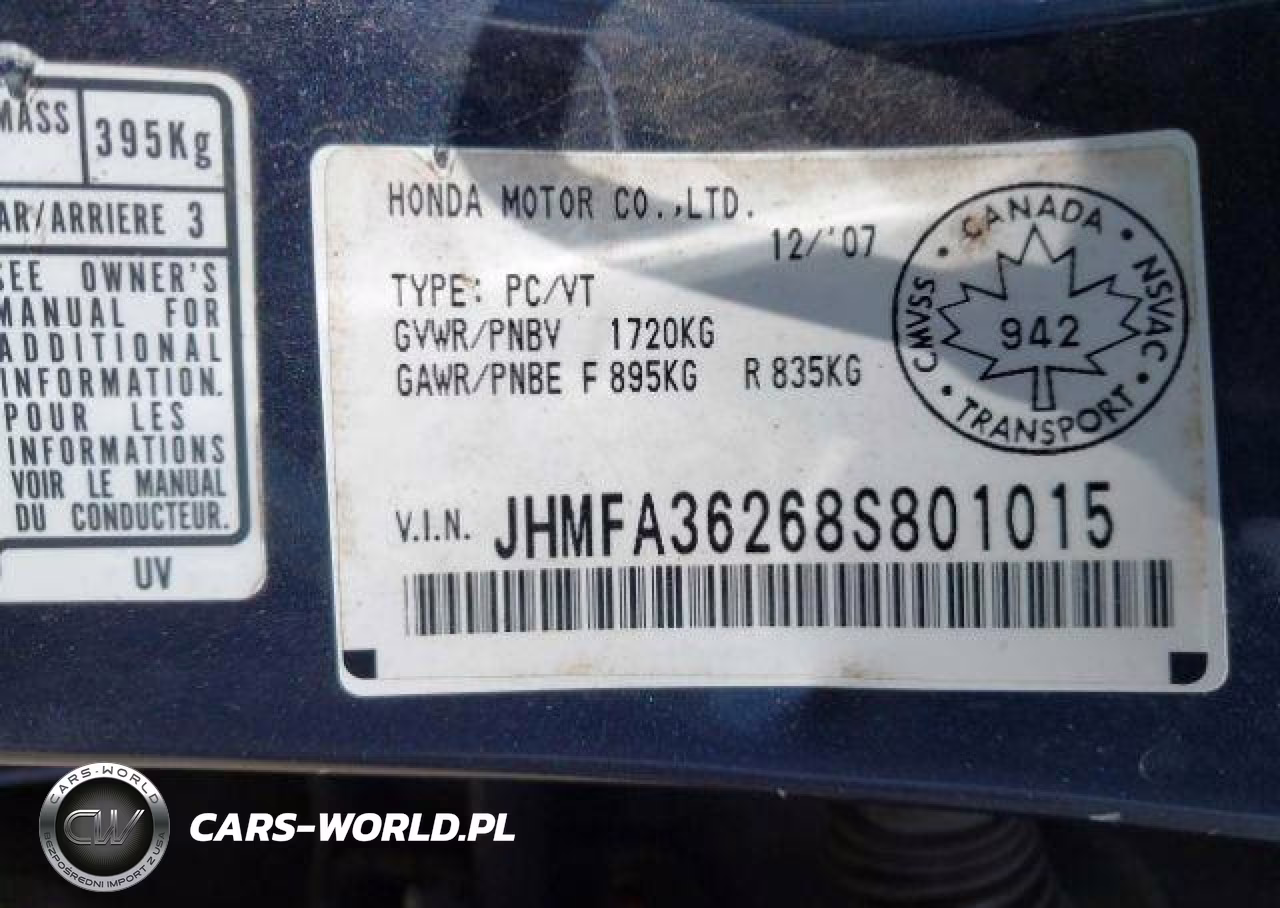 2008 Honda Civic Hybrid VIN:JHMFA36268S801015 - 10