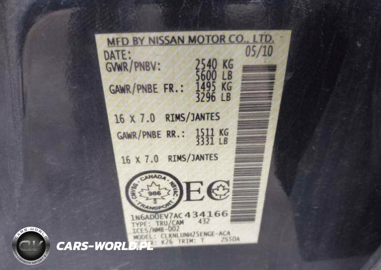 2010 Nissan Frontier Crew Cab Se-Le-Nismo VIN:1N6AD0EV7AC434166 - 10