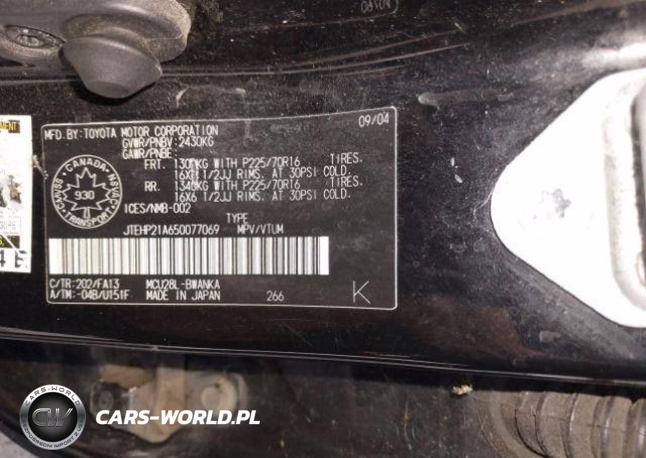 2005 Toyota Highlander Limited VIN:JTEHP21A650077069 - 10
