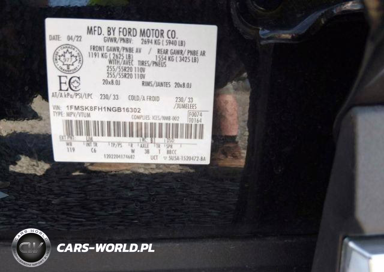 2022 Ford Explorer Limited VIN:1FMSK8FH1NGB16302 - 10