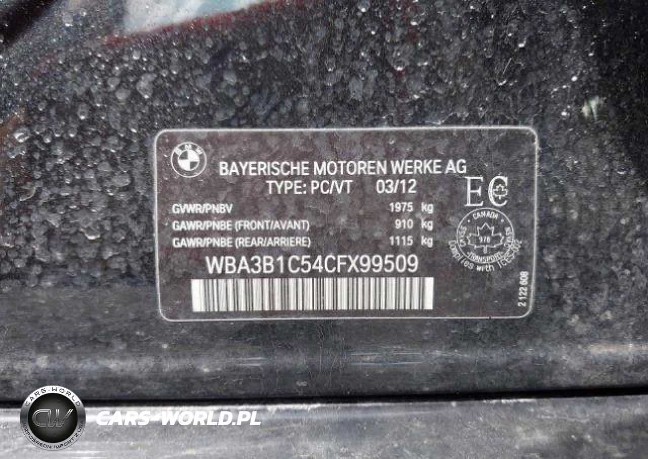 2012 BMW 320 I VIN:WBA3B1C54CFX99509 - 10