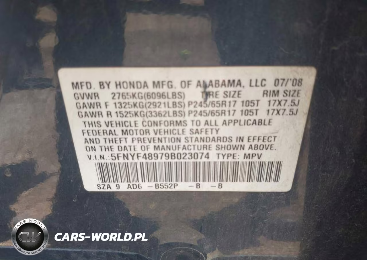 2009 Honda Pilot Touring VIN:5FNYF48979B023074 - 10