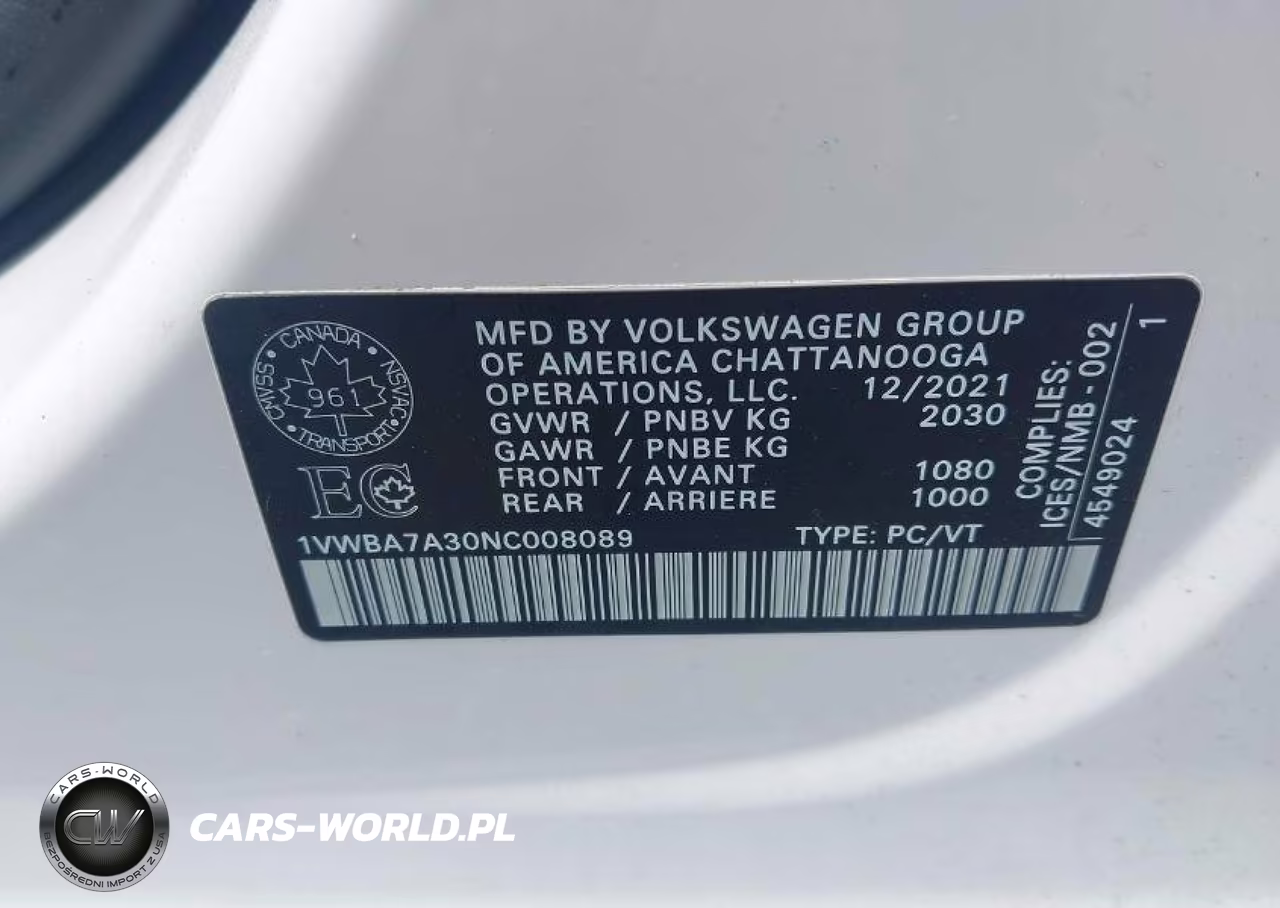 2022 Volkswagen Passat 2.0T Limited Edition VIN:1VWBA7A30NC008089 - 10