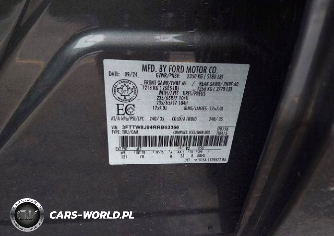 2024 Ford Maverick Xlt VIN:3FTTW8J94RRB63366 - 10