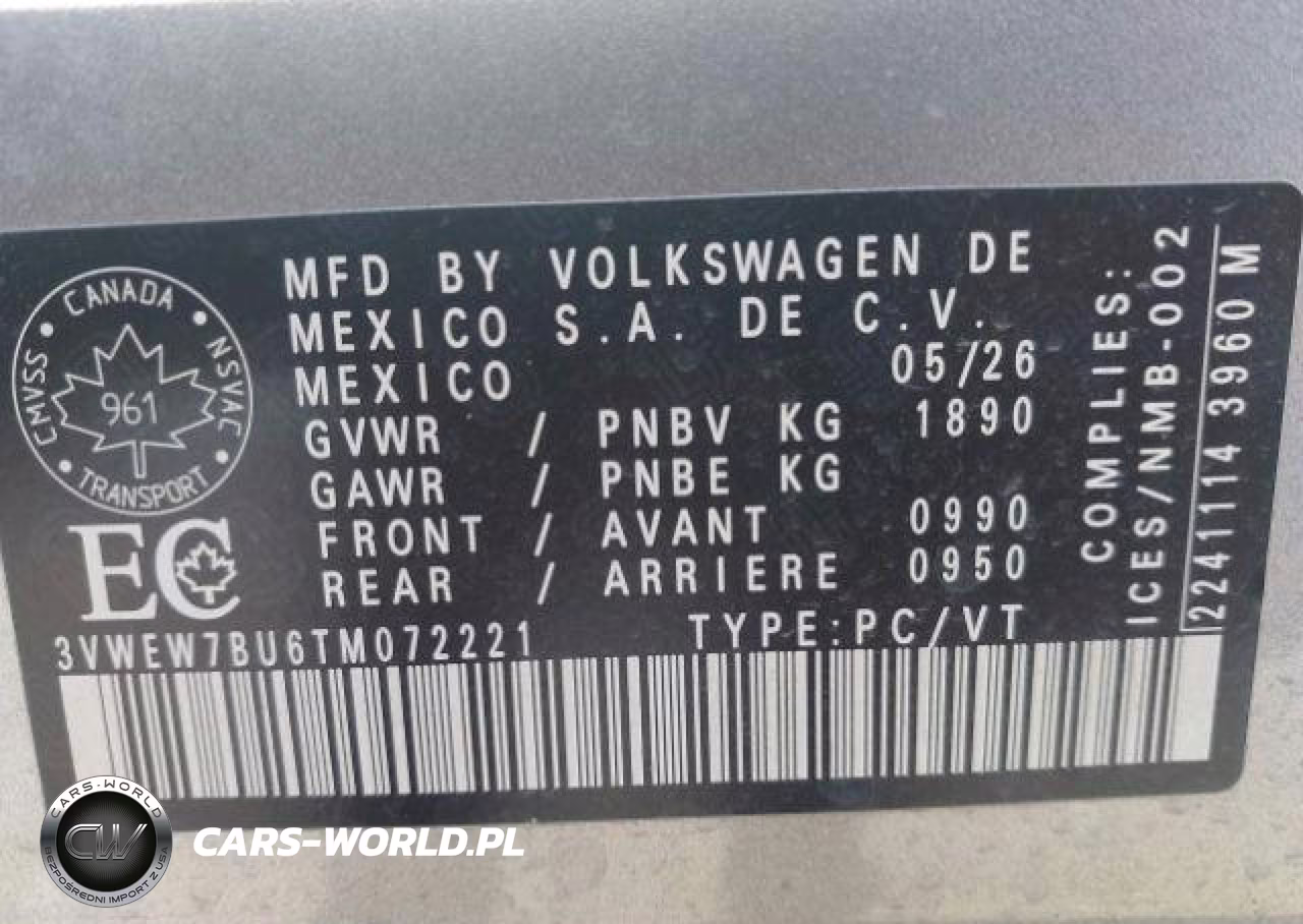 2026 Volkswagen Jetta Comfortline VIN:3VWEW7BU6TM072221 - 10