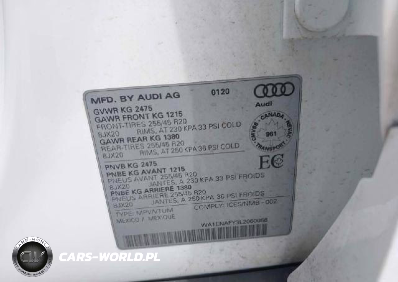 2020 Audi Q5 45 Progressiv VIN:WA1ENAFY3L2060058 - 10