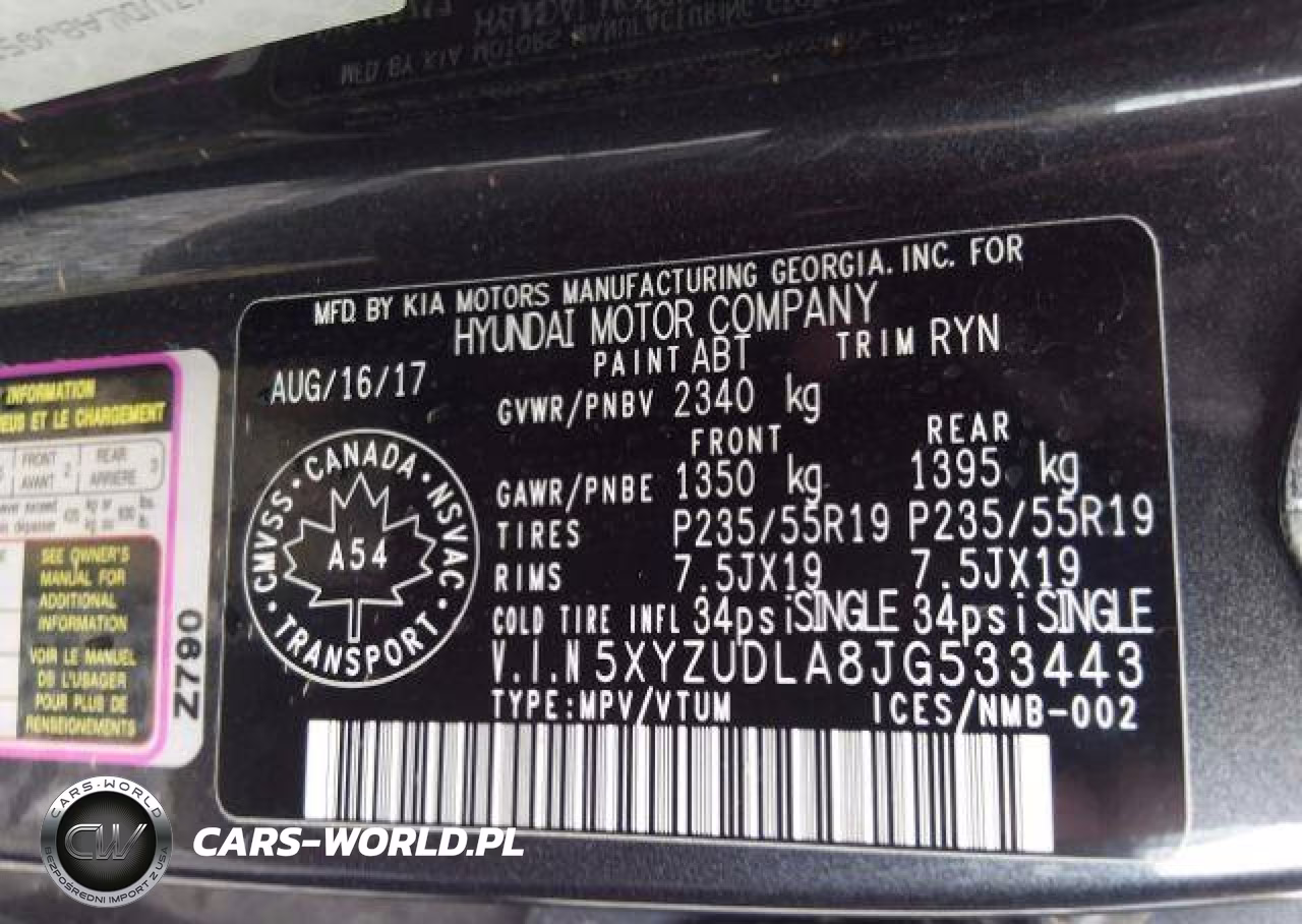 2018 Hyundai Santa Fe Sport VIN:5XYZUDLA8JG533443 - 10