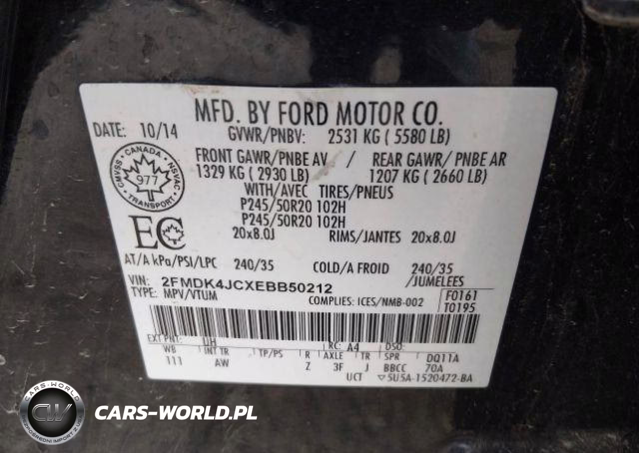 2014 Ford Edge Sel VIN:2FMDK4JCXEBB50212 - 10