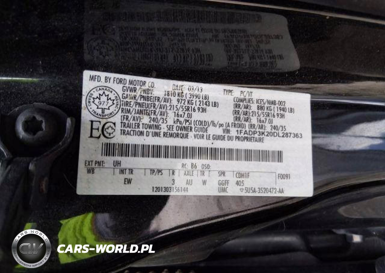 2013 Ford Focus Se VIN:1FADP3K20DL287363 - 10