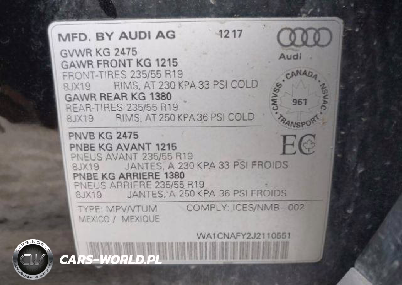 2018 Audi Q5 VIN:WA1CNAFY2J2110551 - 10