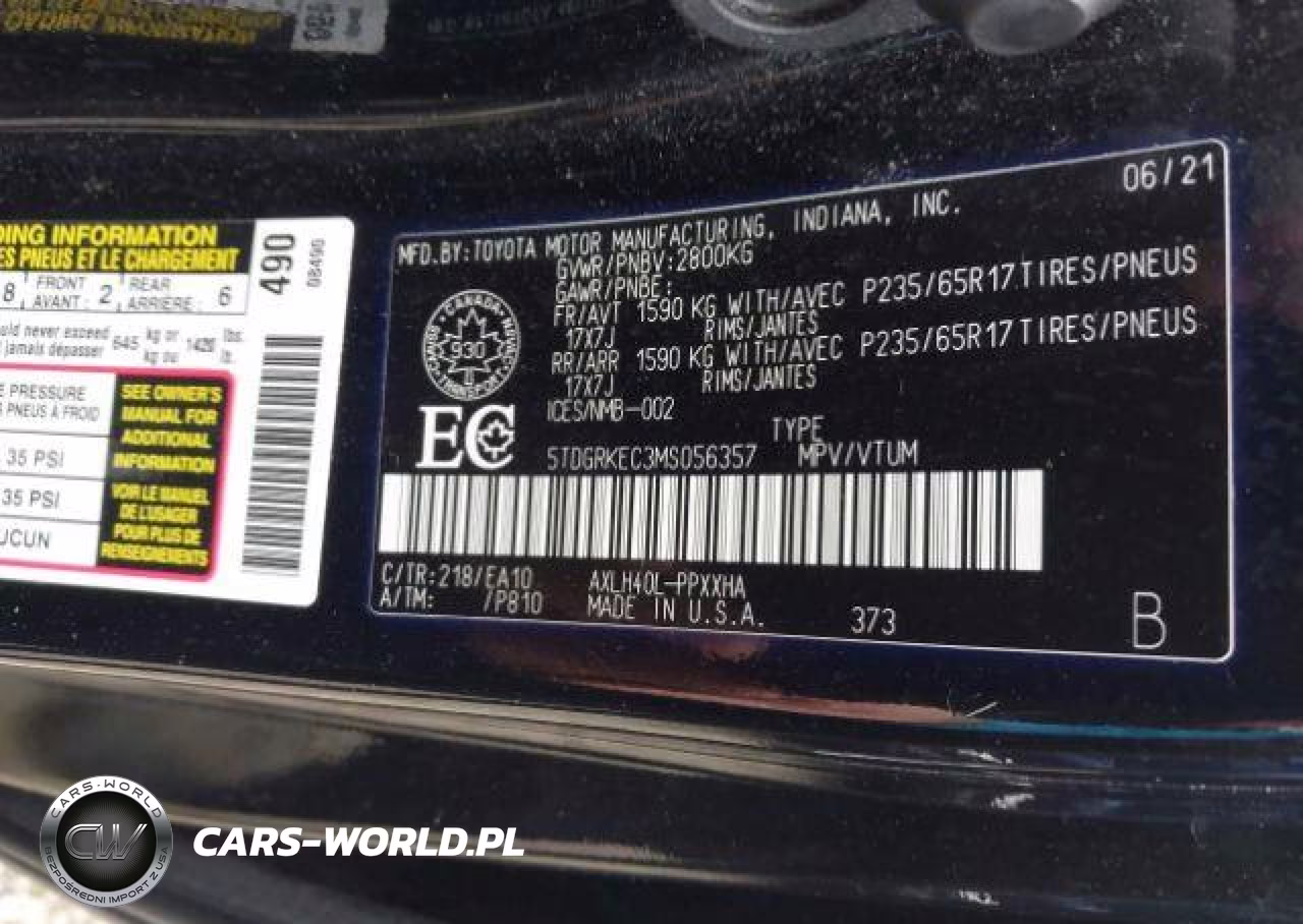 2021 Toyota Sienna Le-Xle-Xse-Limited-Platinum VIN:5TDGRKEC3MS056357 - 10