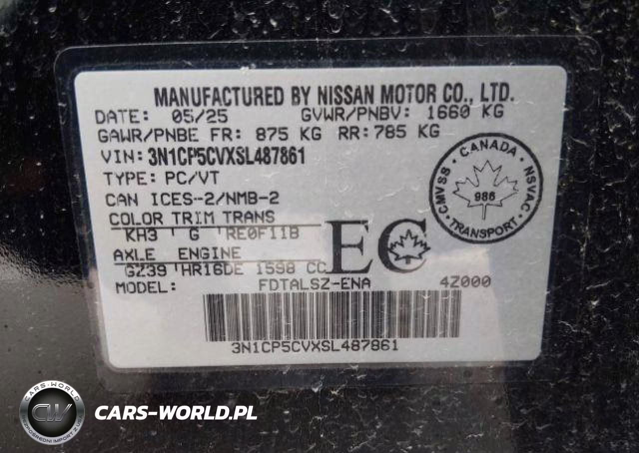 2025 Nissan Kicks Play Sv VIN:3N1CP5CVXSL487861 - 10
