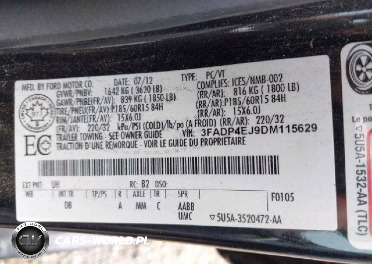 2013 Ford Fiesta Se VIN:3FADP4EJ9DM115629 - 10
