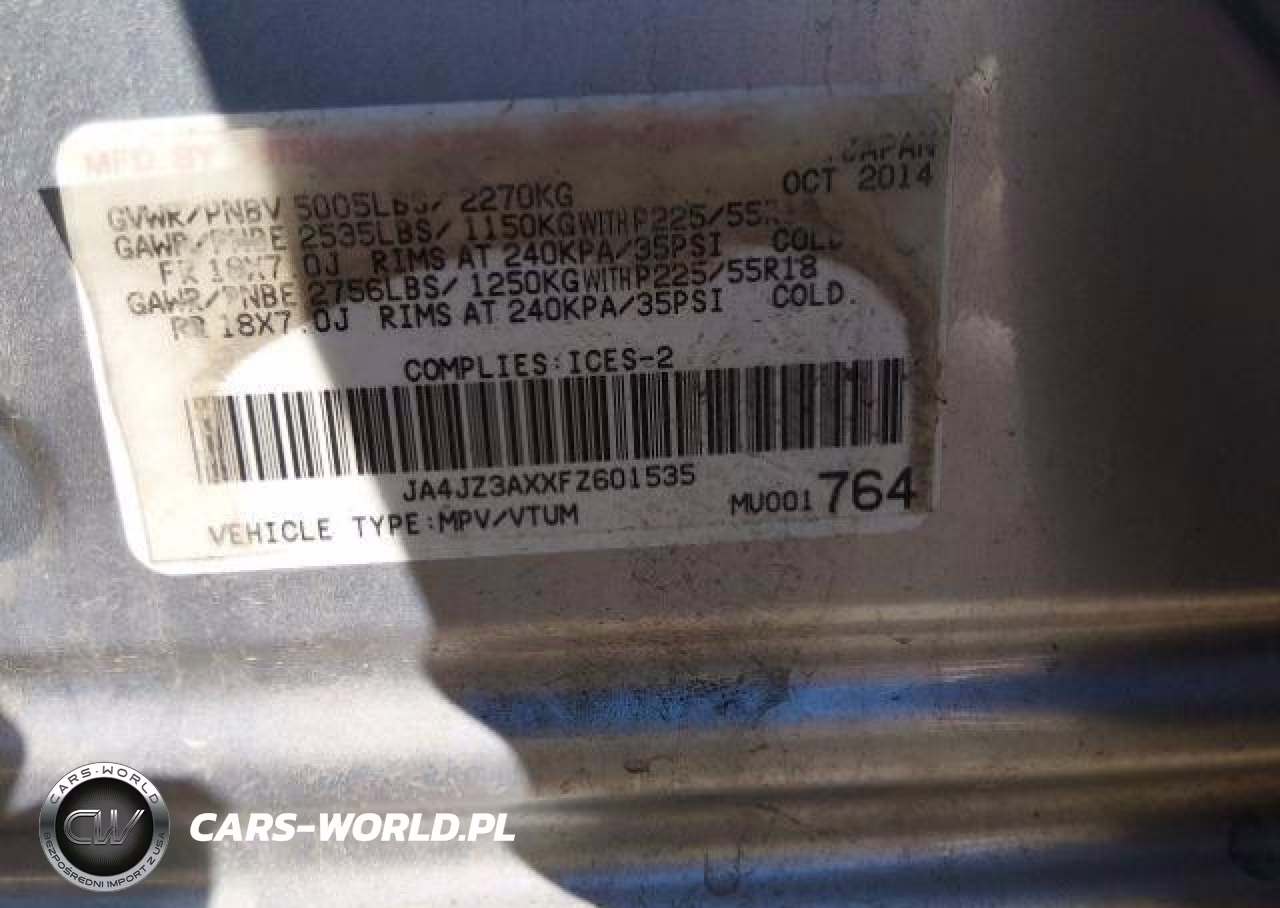 2015 Mitsubishi Outlander Se VIN:JA4JZ3AXXFZ601535 - 10