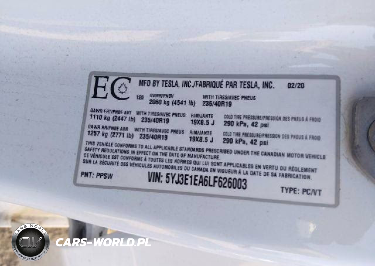 2020 Tesla Model 3 VIN:5YJ3E1EA6LF626003 - 10
