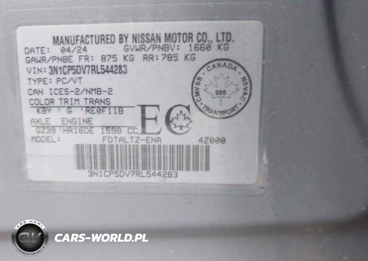 2024 Nissan Kicks Sr VIN:3N1CP5DV7RL544283 - 10