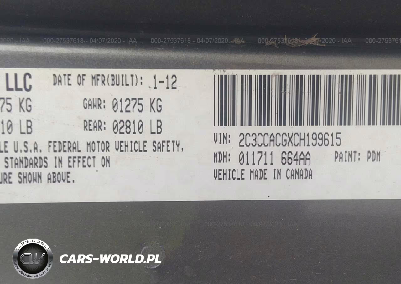 2012 Chrysler 300 Limited VIN:2C3CCACGXCH199615 - 9