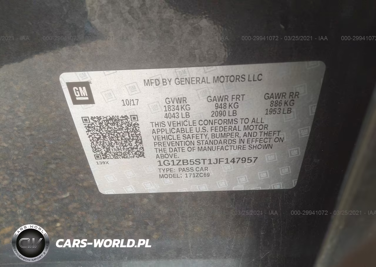 2018 Chevrolet Malibu 1Ls VIN:1G1ZB5ST1JF147957 - 9