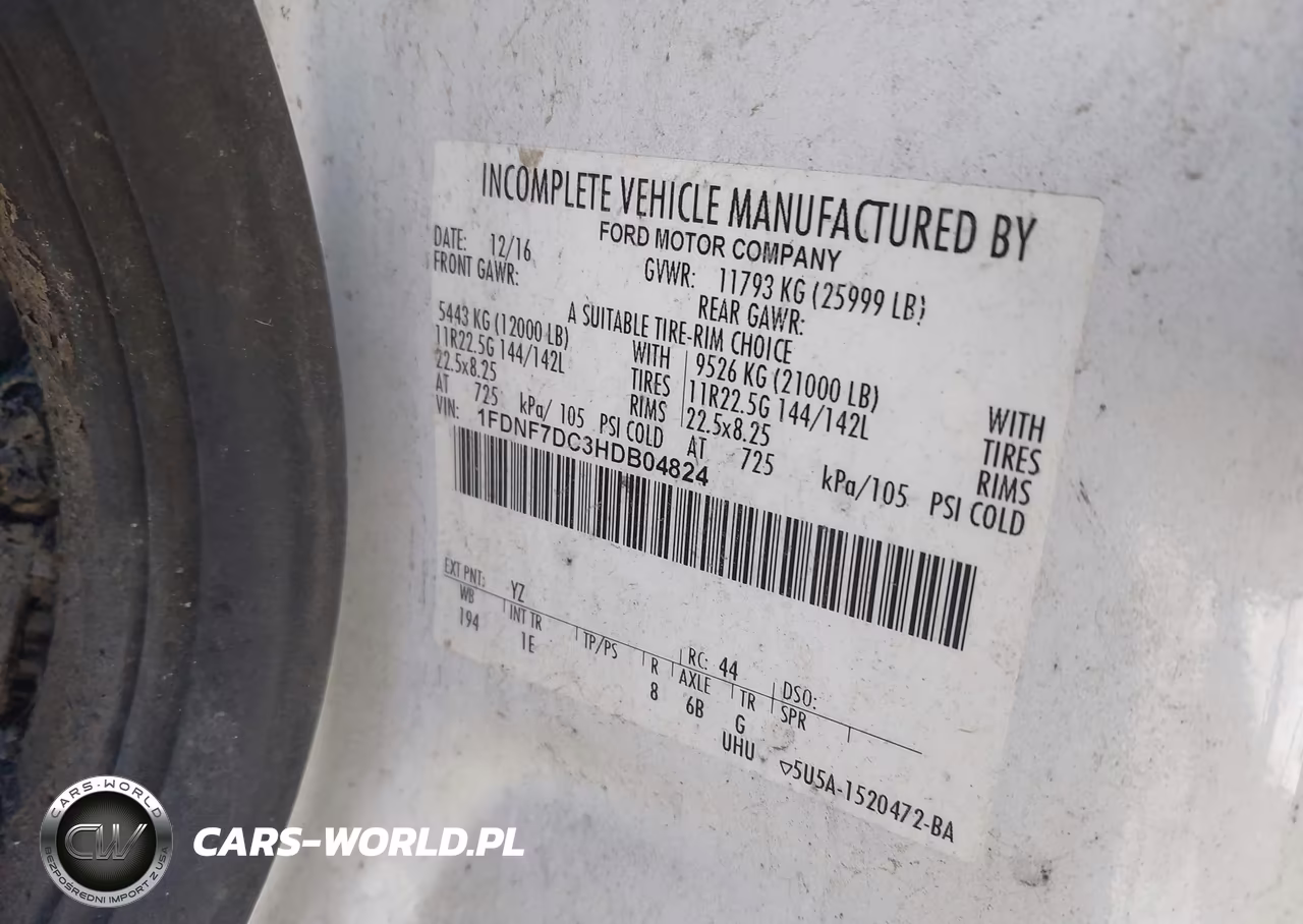 2017 Ford F-750 Diesel VIN:1FDNF7DC3HDB04824 - 9