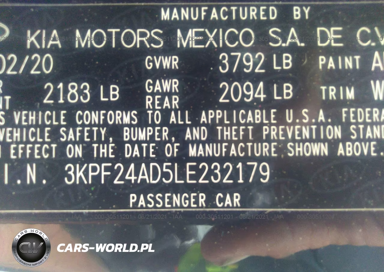 2020 Kia Forte Lxs VIN:3KPF24AD5LE232179 - 9