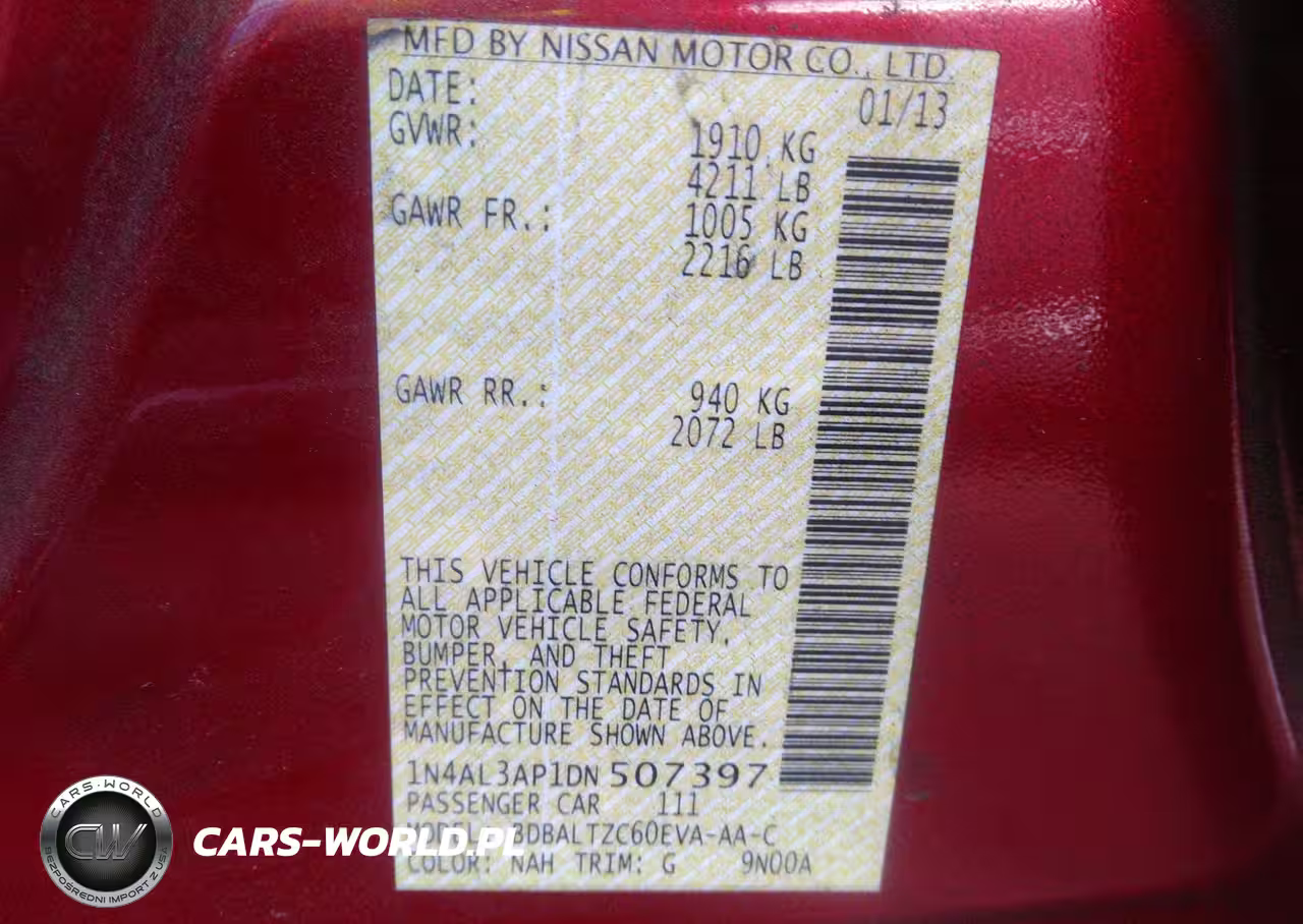 2013 Nissan Altima 2.5 Sv VIN:1N4AL3AP1DN507397 - 9