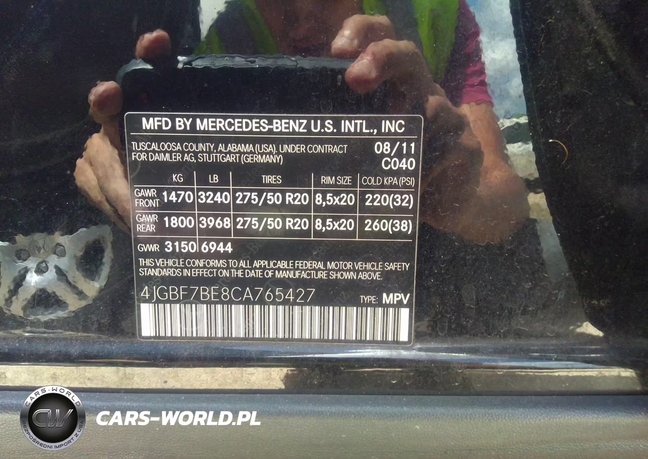 2012 Mercedes-Benz Gl 450 VIN:4JGBF7BE8CA765427 - 9