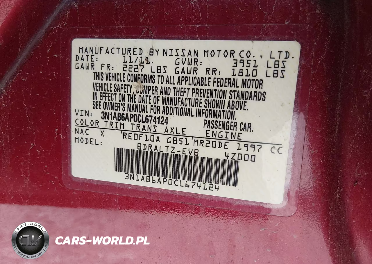 2012 Nissan Sentra 2.0 S VIN:3N1AB6AP0CL674124 - 9