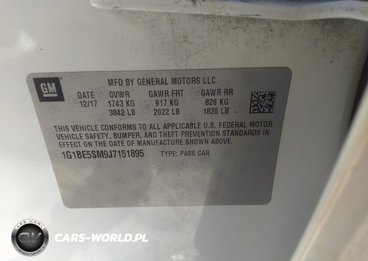 2018 Chevrolet Cruze Lt Auto VIN:1G1BE5SM9J7151895 - 9