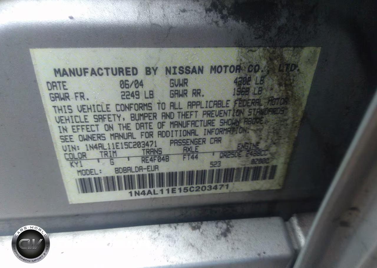 2005 Nissan Altima 2.5 S VIN:1N4AL11E15C203471 - 9