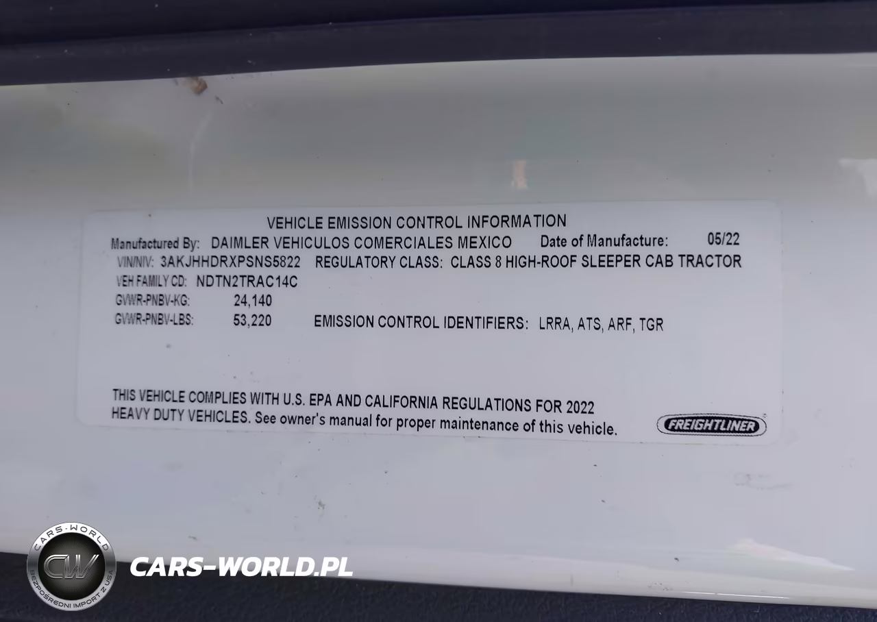2023 Freightliner Cascadia 126 VIN:3AKJHHDRXPSNS5822 - 9