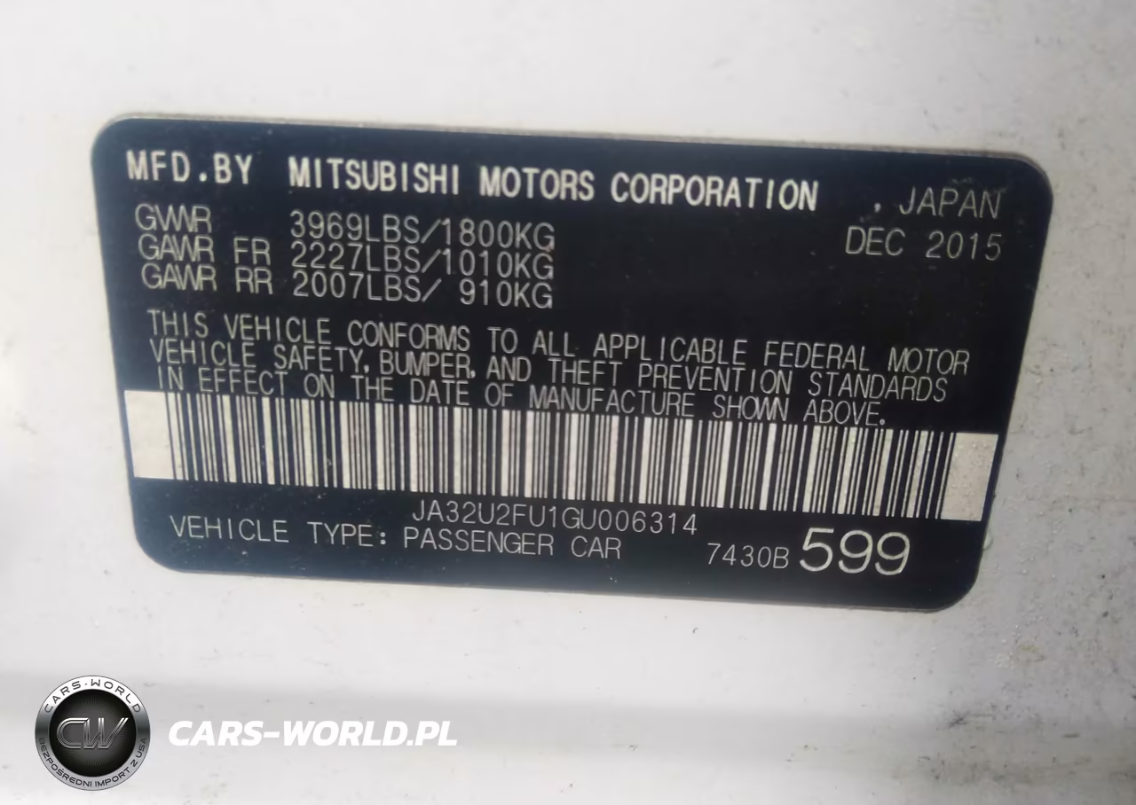 2016 Mitsubishi Lancer Es VIN:JA32U2FU1GU006314 - 9