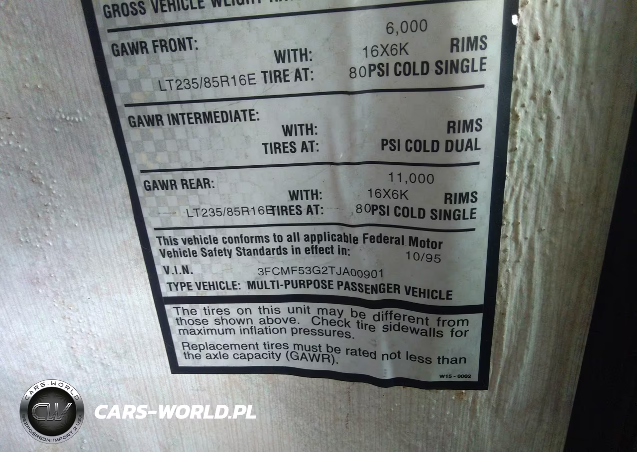 1996 Ford F530 Super Duty VIN:3FCMF53G2TJA00901 - 9