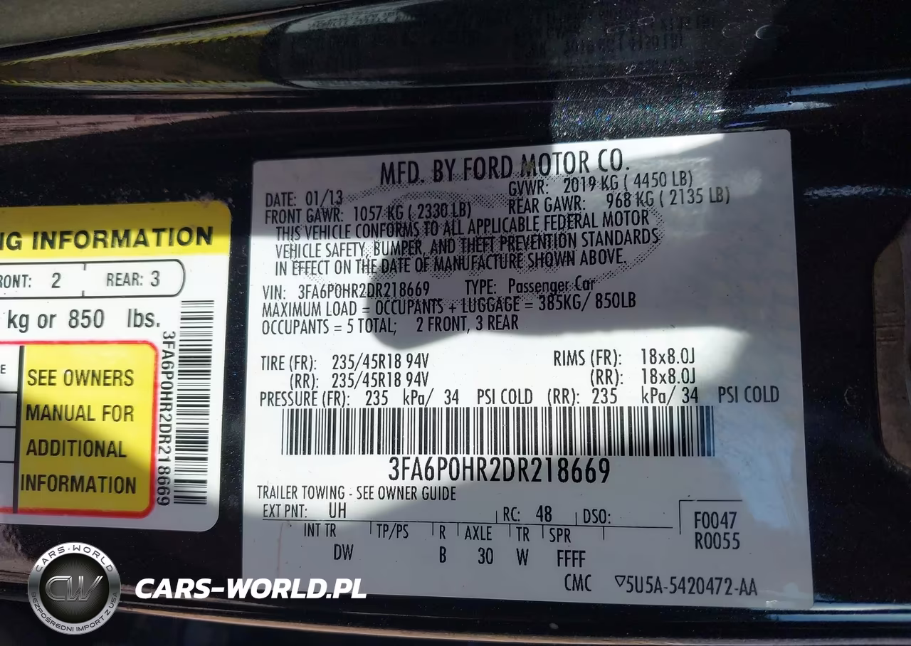 2013 Ford Fusion Se VIN:3FA6P0HR2DR218669 - 9