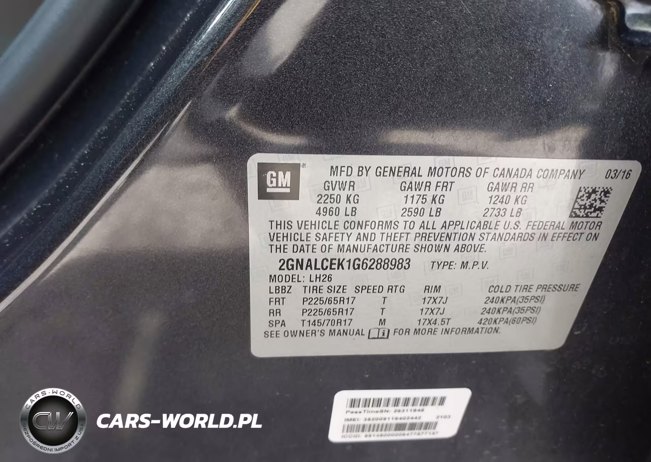 2016 Chevrolet Equinox Lt VIN:2GNALCEK1G6288983 - 9