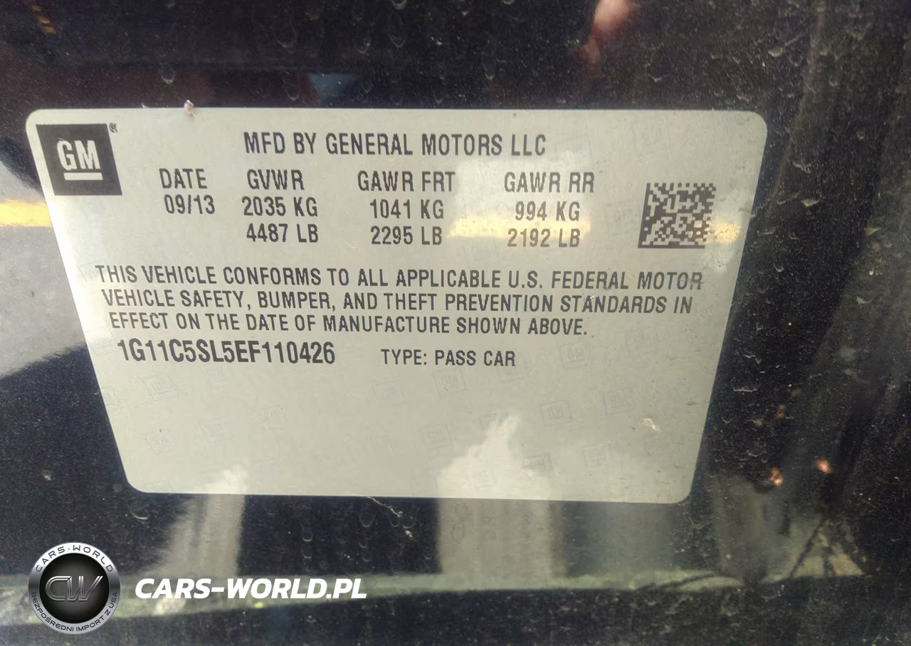 2014 Chevrolet Malibu 1Lt VIN:1G11C5SL5EF110426 - 9