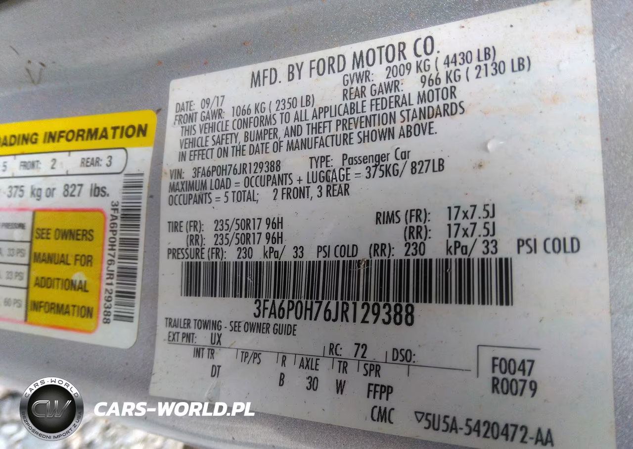 2018 Ford Fusion Se VIN:3FA6P0H76JR129388 - 9