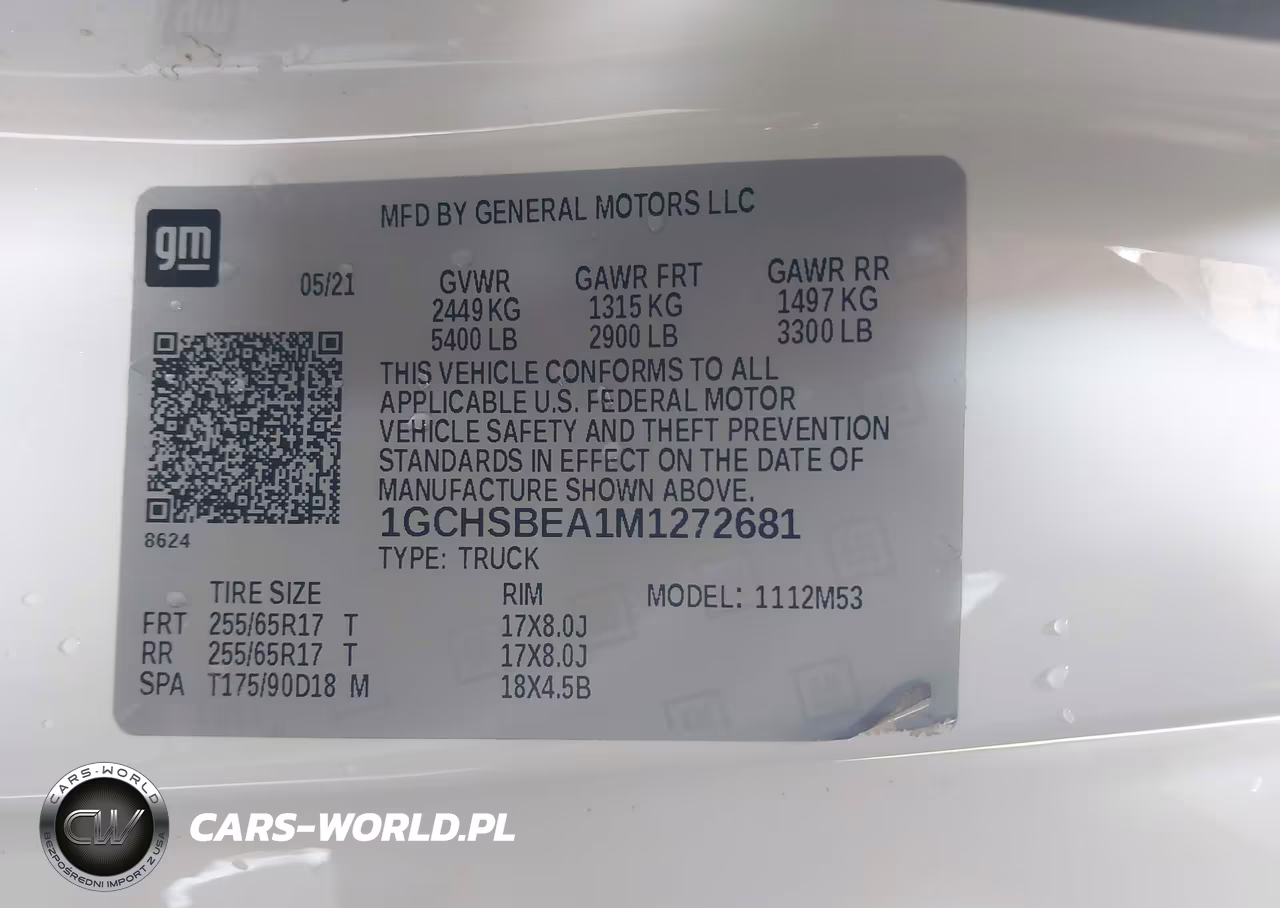 2021 Chevrolet Colorado 2Wd Long Box Wt VIN:1GCHSBEA1M1272681 - 9