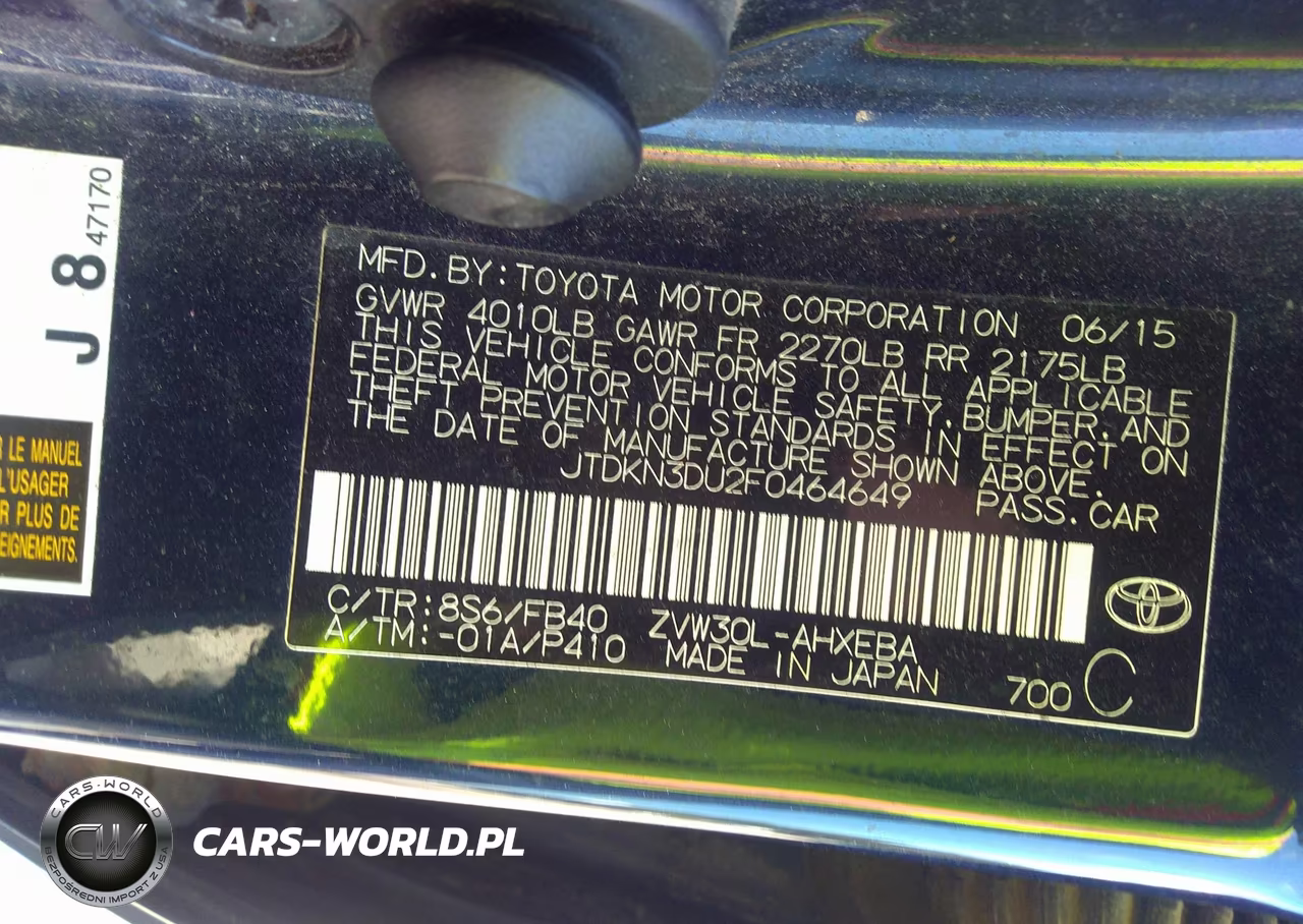 2015 Toyota Prius Three VIN:JTDKN3DU2F0464649 - 9