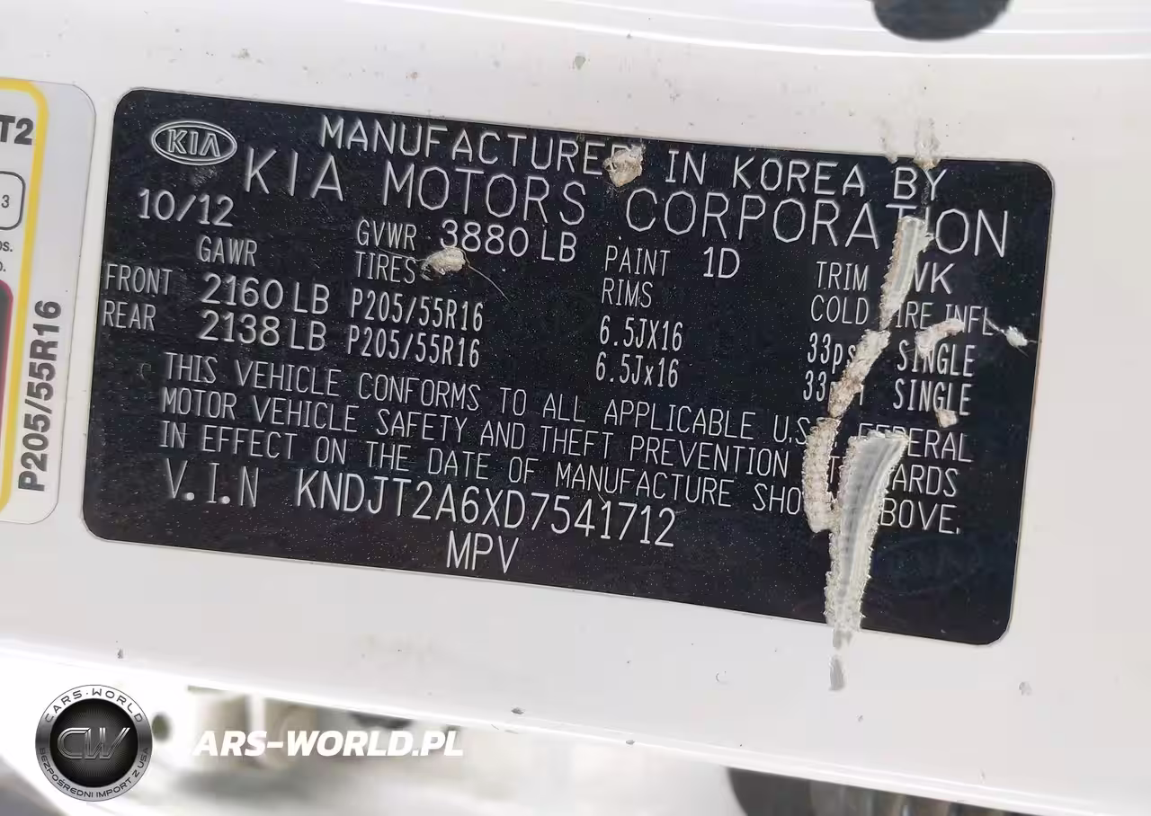 2013 Kia Soul + VIN:KNDJT2A6XD7541712 - 9