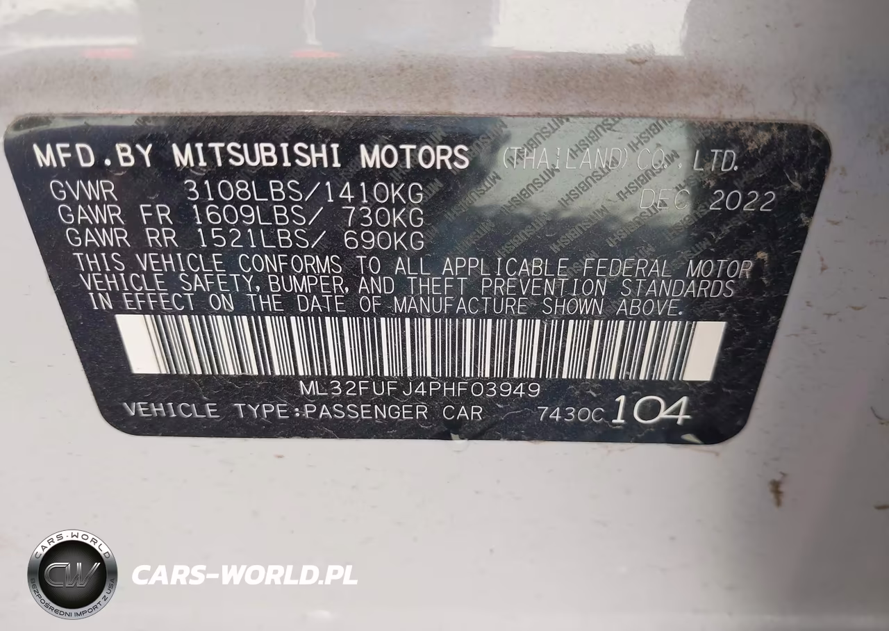 2023 Mitsubishi Mirage G4 Es VIN:ML32FUFJ4PHF03949 - 9