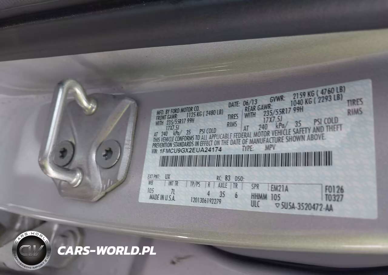2014 Ford Escape Se VIN:1FMCU9GX2EUA24174 - 9